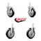Service Caster 5 Inch Black Polyurethane Wheel Swivel 7/8 Inch Square Stem Caster Brakes, 2PK SCC-SQ20S514-PPUB-BLK-TLB-78-2-S-2 - alternate 4